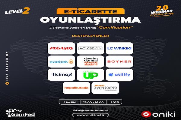 Oniki ve Gamfed işbirliğiyle düzenlenen ikinci E-Ticarette Oyunlaştırma Webinarı